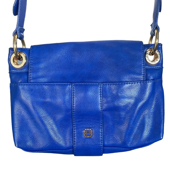 Monet Blue Crossbody Purse with Gold Hardware - Picture 5 of 14